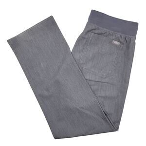Figs Livingston Basic Scrub Pants Women's XS Graphite 2 Pocket Mid Rise T21003P